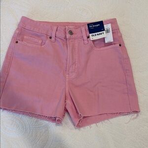Old Navy Pink Jean Shorts Modern Distressed Style